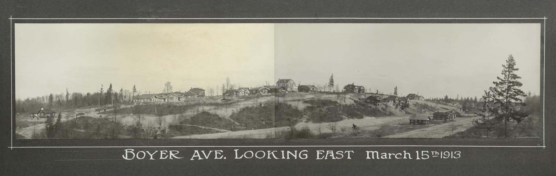 Image of View east on Boyer Avenue, Seattle, March 15, 1913
